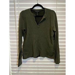 rag & bone Olive V-Neck Men's Sweater